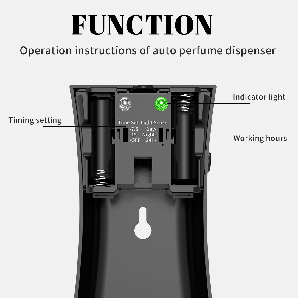 Remote 300ml Hotel Fragrance Smart Automatic Room Toilet Air Freshener Perfume Spray Aerosol Dispenser