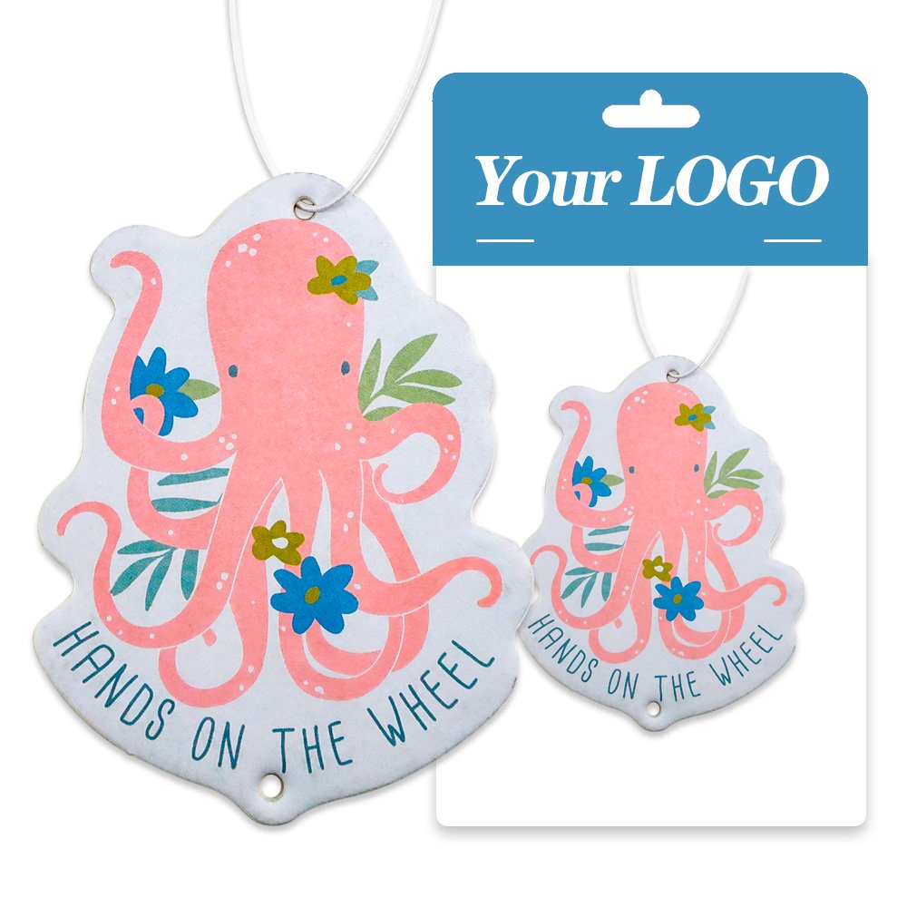 Cheap promotion custom car air fragrance hanging scented hanging paper car air freshener sticker printer