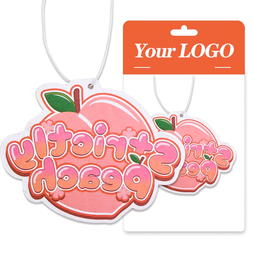 Cheap promotion custom car air fragrance hanging scented hanging paper car air freshener sticker printer