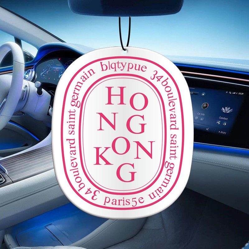 Hanging Car Air Freshener Cotton Paper Perfume Fragrance Customized Shape and Scents Costom Logo