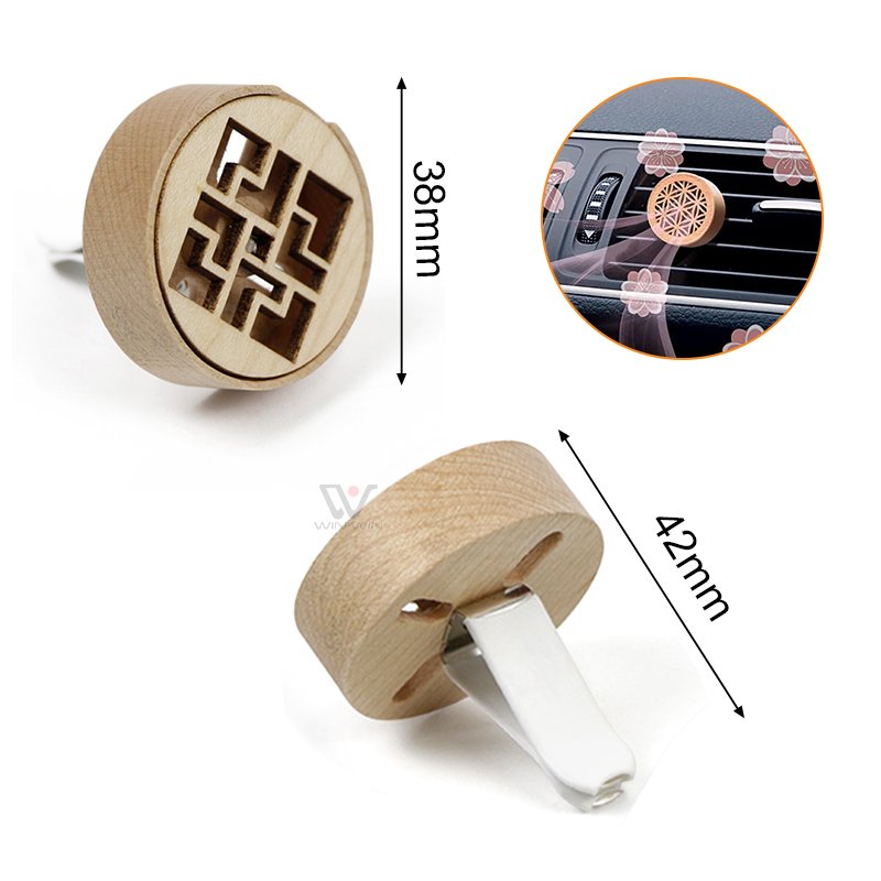 Eco Friendly Wooden Vent Air Freshener Refill Clip Type Car Diffuser Perfume