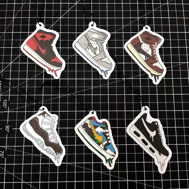 New Design Sport Shoe Image Logo Long-Lasting Air Fresheners Lemon Lavender Orange Jasmine Apple Cotton Paper car Air freshener