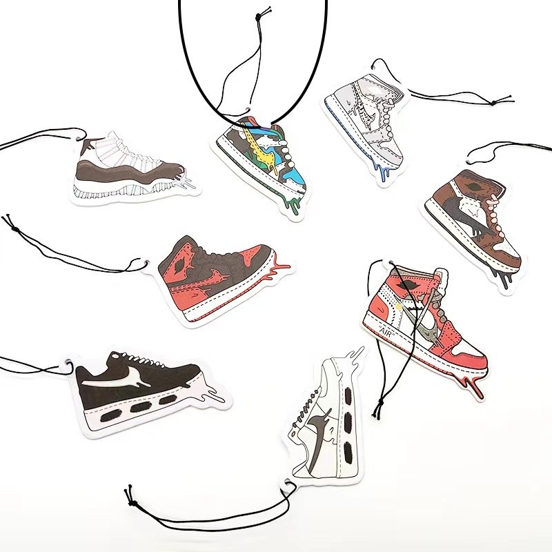 New Design Sport Shoe Image Logo Long-Lasting Air Fresheners Lemon Lavender Orange Jasmine Apple Cotton Paper car Air freshener