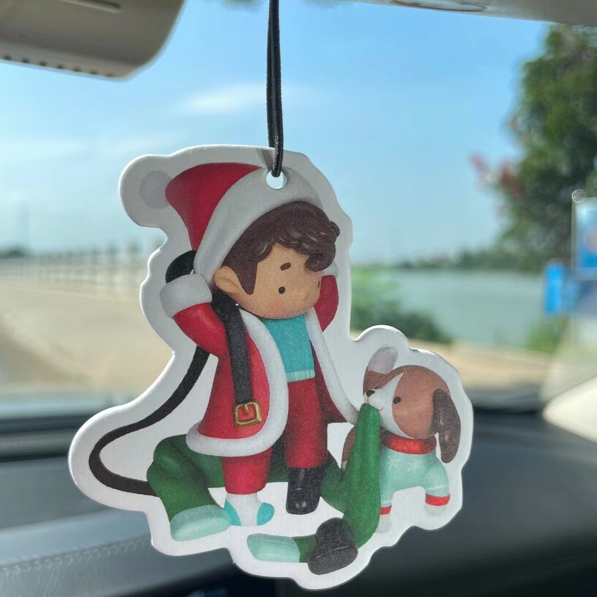 Wholesale paper car perfume customized logo hanging air car freshener