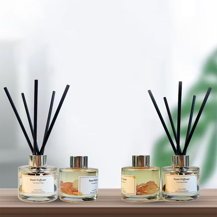 Wholesale highly scented 1000ml reed diffuser set elegant home fragrance organic air freshener luxury reed diffuser with flower