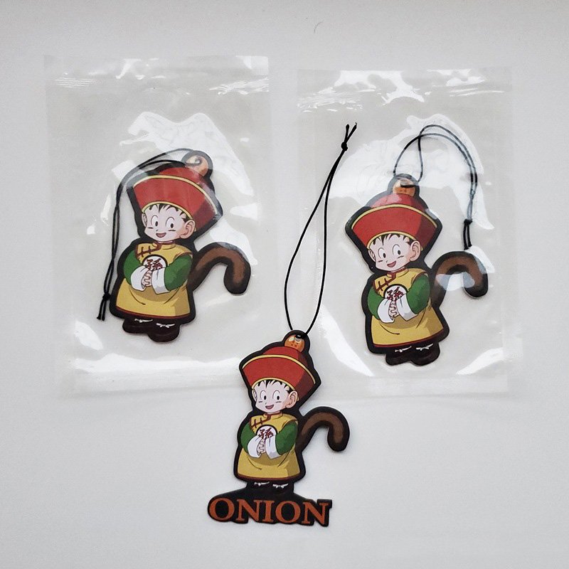 Stock cute cartoon air freshener car accessories custom logo smell perfume paper hanging air fresheners