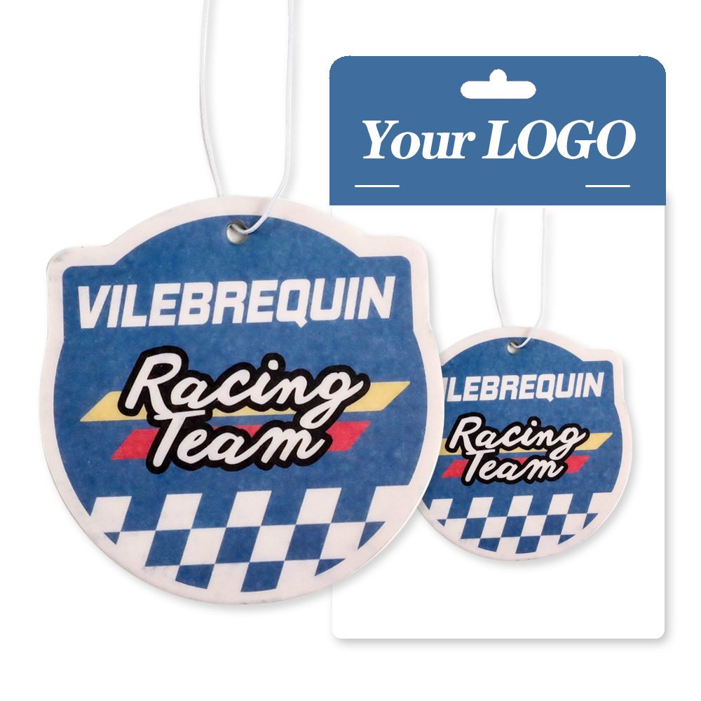 Personalized custom logo model car fragrance printed paper car scent freshener hanging perfume car smell air freshener