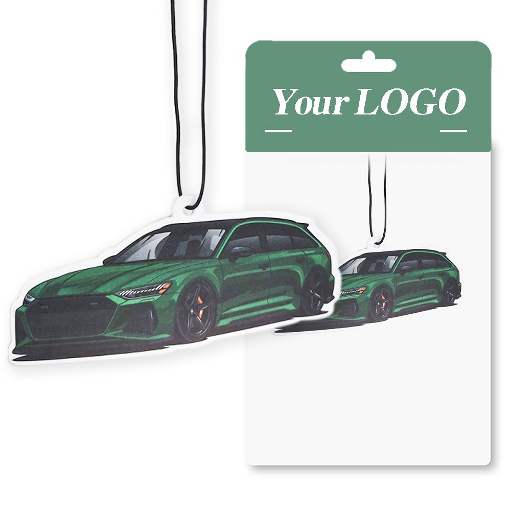 Wholesale Hanger Different custom paper Scents fragrance cards bus car shaped air freshener