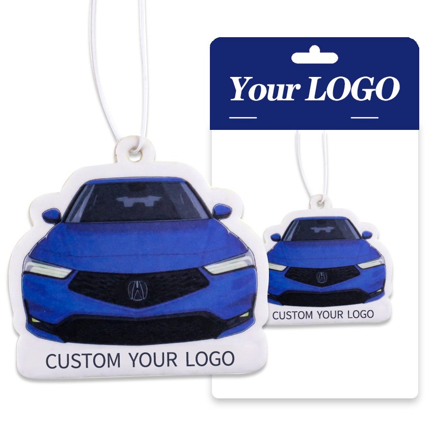 Wholesale Hanger Different custom paper Scents fragrance cards bus car shaped air freshener