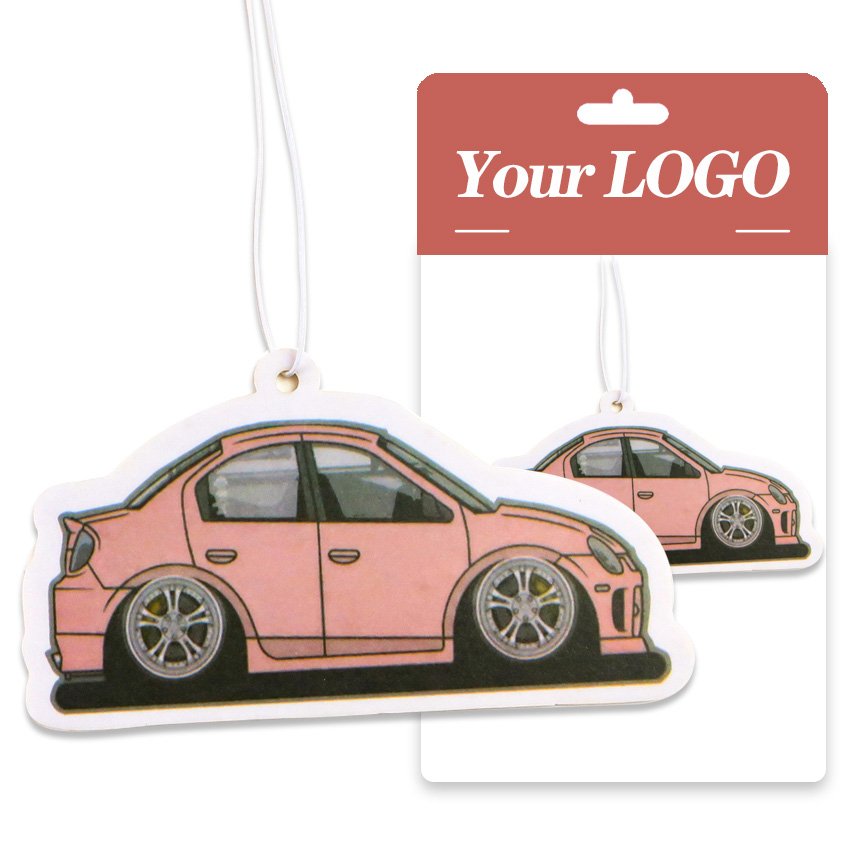 Wholesale Hanger Different custom paper Scents fragrance cards bus car shaped air freshener