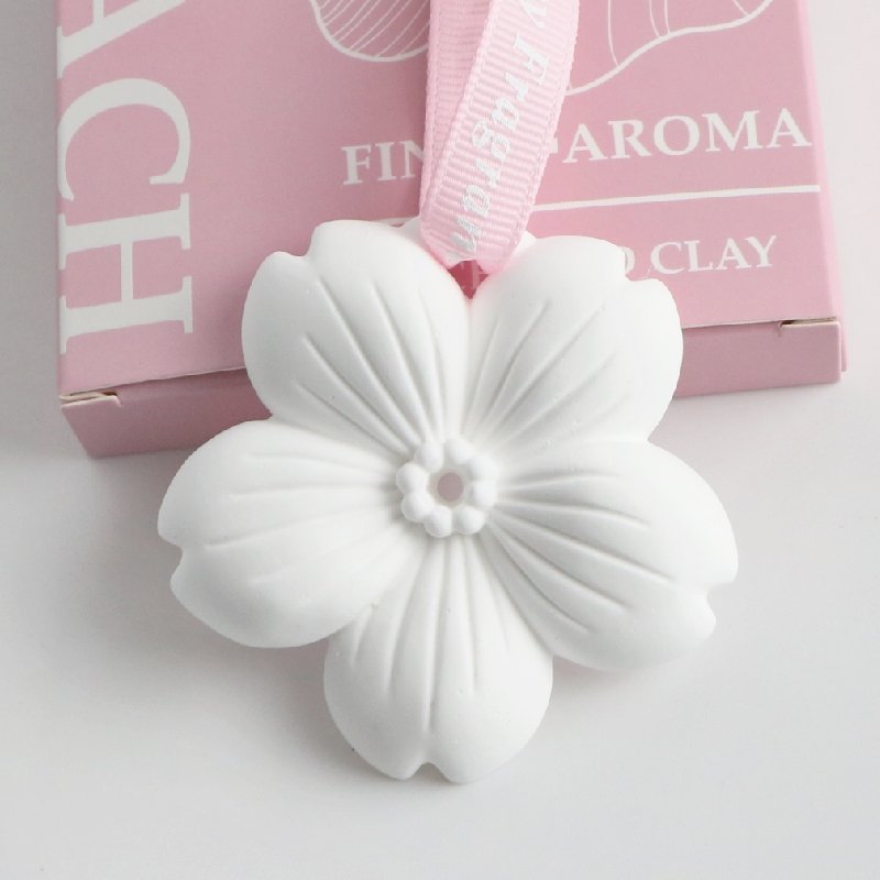 FinRu Hot Sale Hanging Car Closet Home Air Freshener Aroma Porcelain Flower Scented Ceramic Fragrance Essential Oil Diffuser