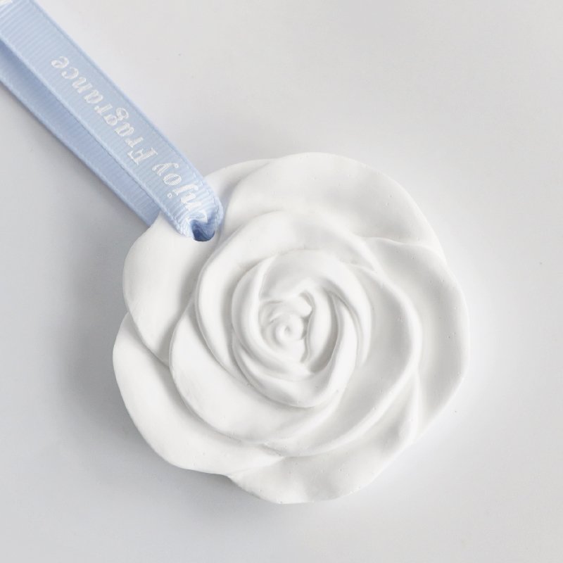 FinRu Stocked Hanging Car Wardrobe Air Freshener Scented Ceramic Rose Flower Aroma Plaster Fragrance Essential Oil Diffuser