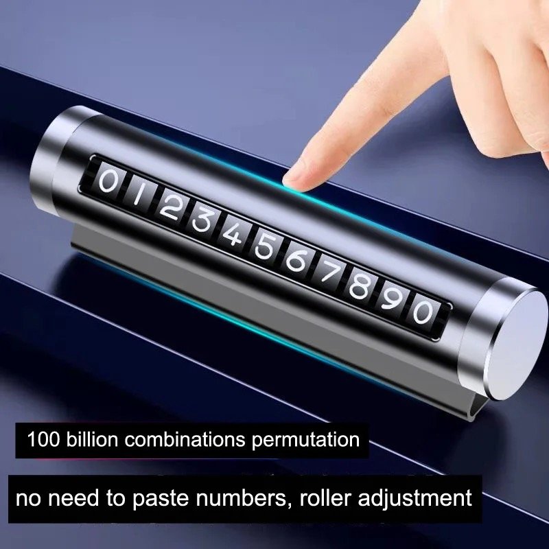 Customized metal roller type temporary parking sign for moving car, parking and moving car phone number sign