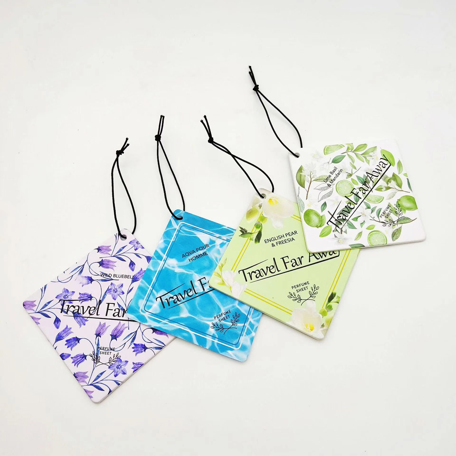 2025 Hot Sale Custom New Long Lasting All Scents Design Printed Square shape Paper car air freshener