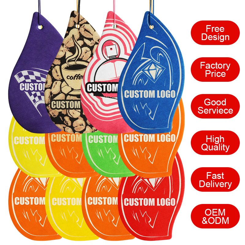 Fast Delivery Fruits Sent Paper Air Freshener Perfume Custom Logo Car Hanging Air Freshener Card