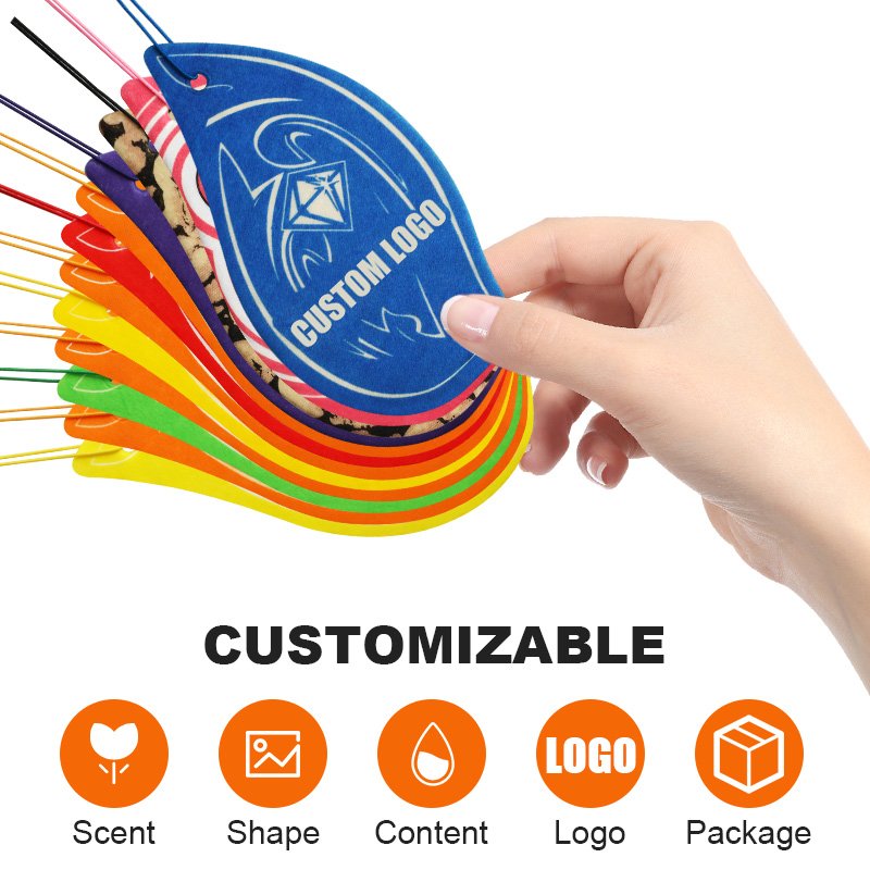 Fast Delivery Fruits Sent Paper Air Freshener Perfume Custom Logo Car Hanging Air Freshener Card