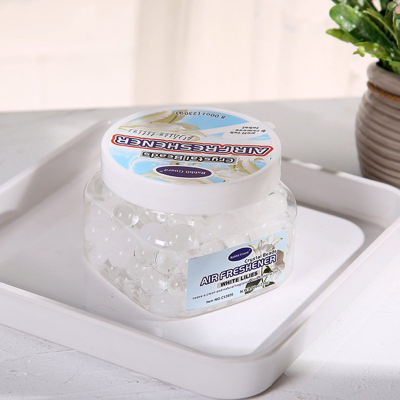 the new hot selling products Car perfume beads toilet household toilet solid deodorant Aromatherapy granule crystal freshener