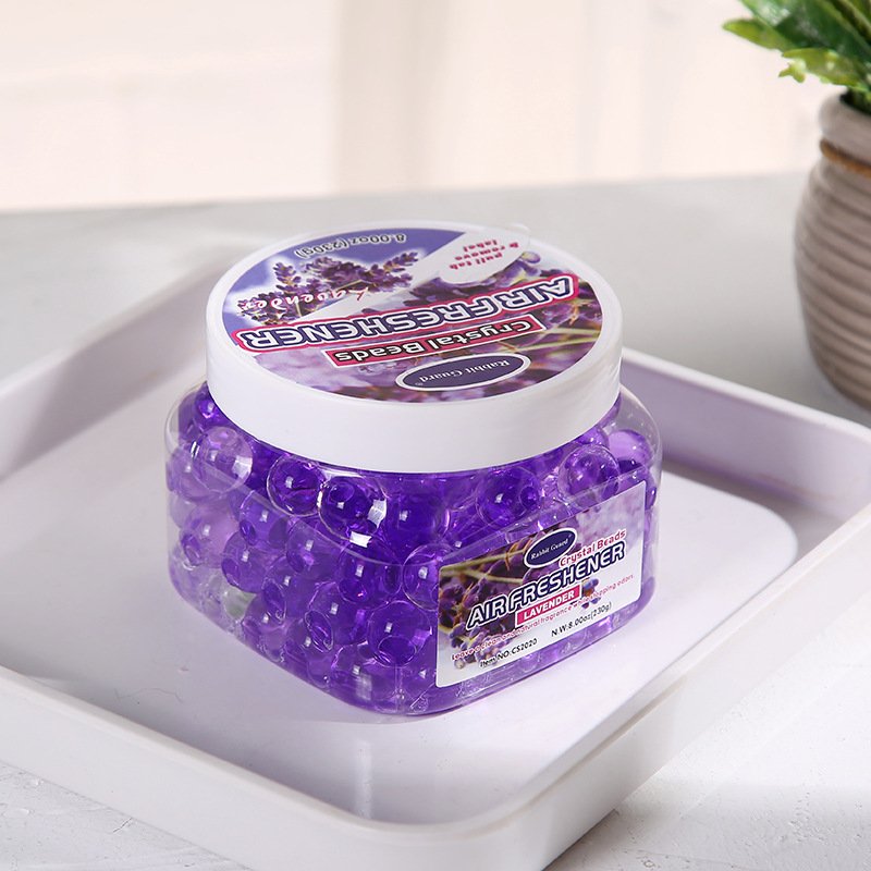 the new hot selling products Car perfume beads toilet household toilet solid deodorant Aromatherapy granule crystal freshener