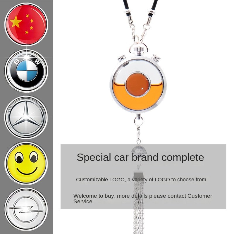 Car crystal perfume holder crystal ball with clock car perfume holder car creative gift decoration interior decorations