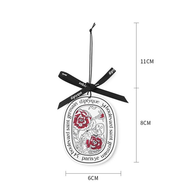 Promotional Auto Perfume Accessories Hanging Jasmine Scent Custom Mini Rose Car Air Freshener Stickers