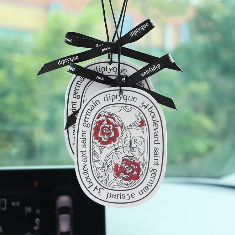 Promotional Auto Perfume Accessories Hanging Jasmine Scent Custom Mini Rose Car Air Freshener Stickers