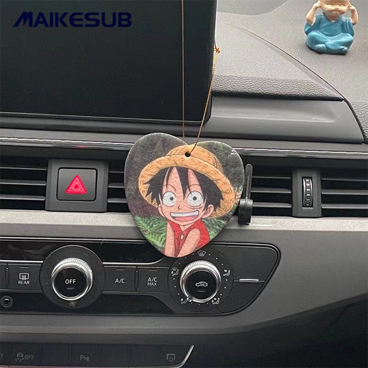 Sublimation blank air freshener bed sheet, DIY air freshener bed sheet fragrance hanging board blank car air freshener bed sheet