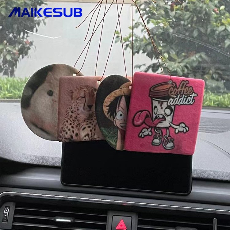 Sublimation blank air freshener bed sheet, DIY air freshener bed sheet fragrance hanging board blank car air freshener bed sheet