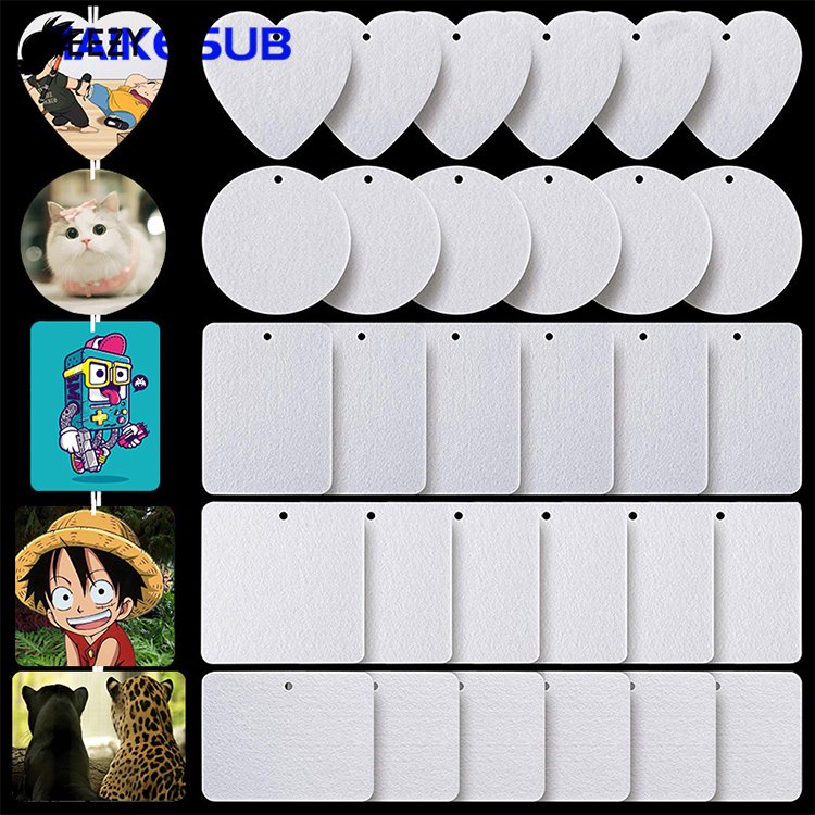 Sublimation blank air freshener bed sheet, DIY air freshener bed sheet fragrance hanging board blank car air freshener bed sheet