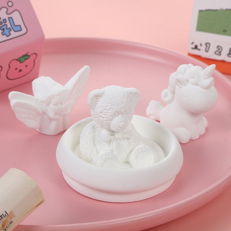 Custom Fragrance Oil Stone Diffuser Unique Scented Clay Rabbit For Car Air Freshener