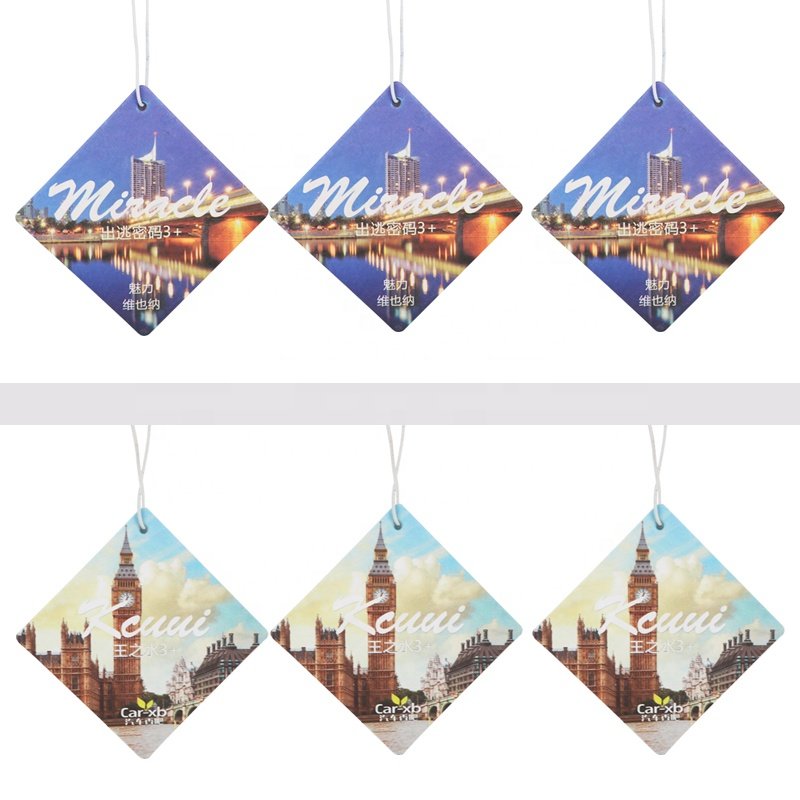 Car air freshener card custom air freshener clip hanging scent card