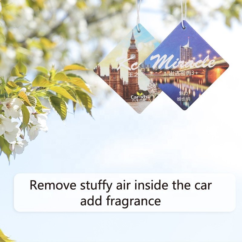 Car air freshener card custom air freshener clip hanging scent card