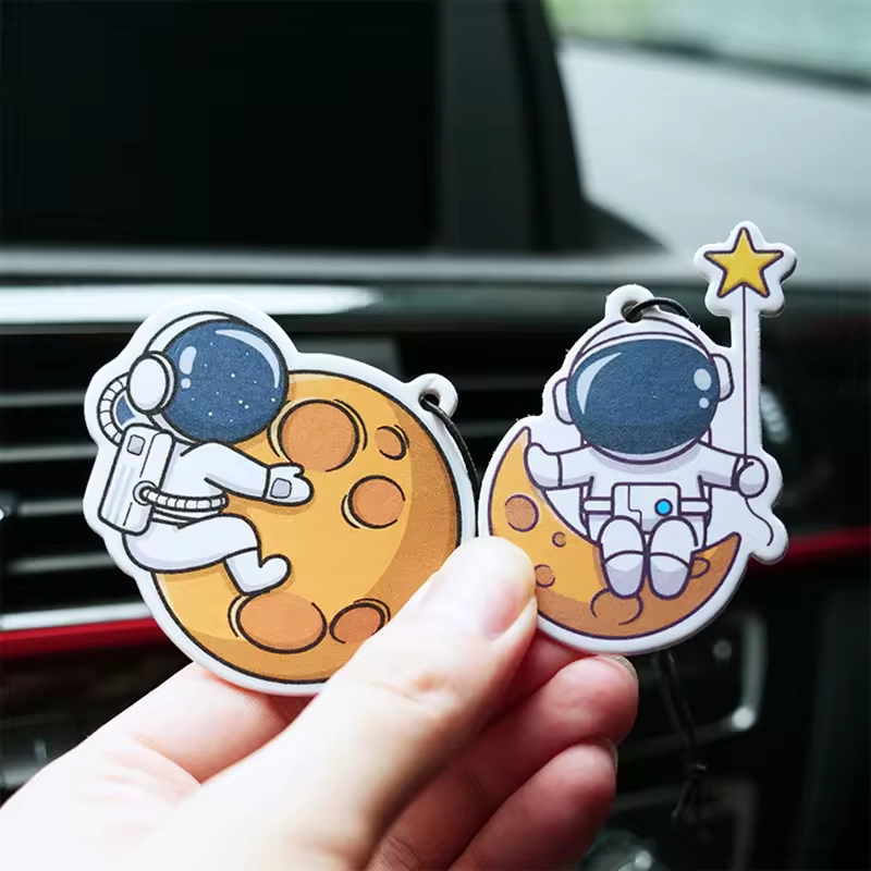 Factory wholesale luxury hanging paper car perfume own logo Bluebell Cologne scents air freshener
