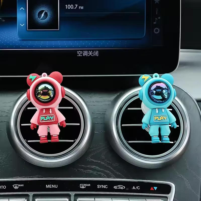 Cartoon aromatherapy clip vent robot diffuser odor removal scents auto fragrance spray Air Fresheners