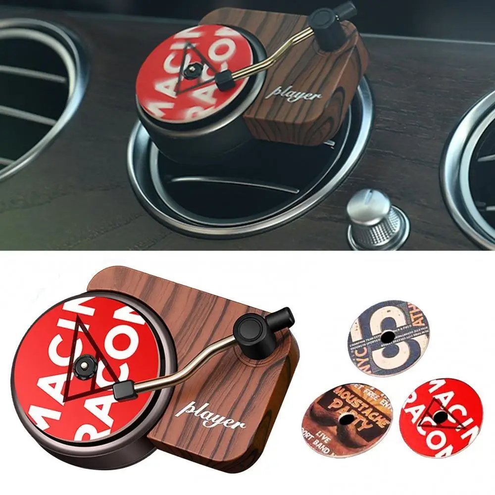 Car Air Freshener Vinyl Record Player Unique Car Products Round Car Diffuser Clip