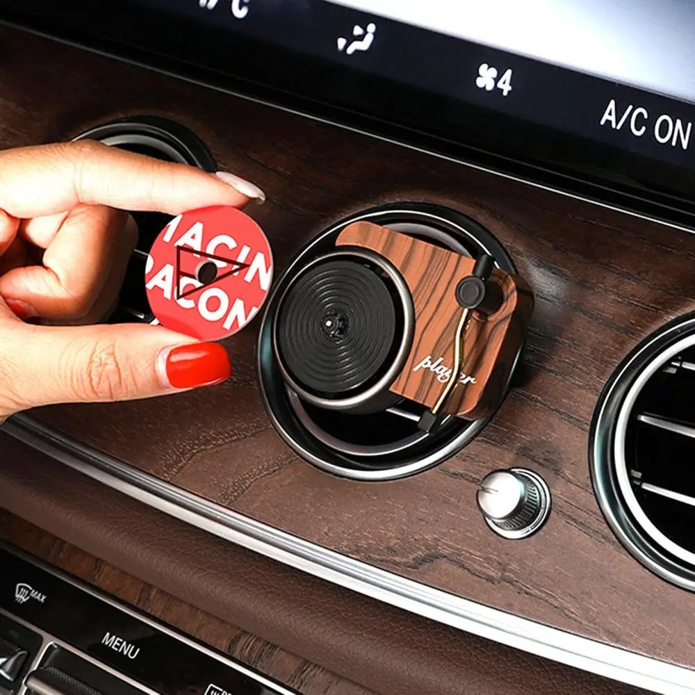 Car Air Freshener Vinyl Record Player Unique Car Products Round Car Diffuser Clip