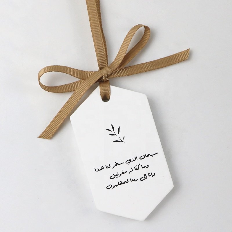 Customized Printed Logo Hanging Car Home Air Freshener Scented Natural Ceramic Gypsum Diffuser Stone Fragrance Oil