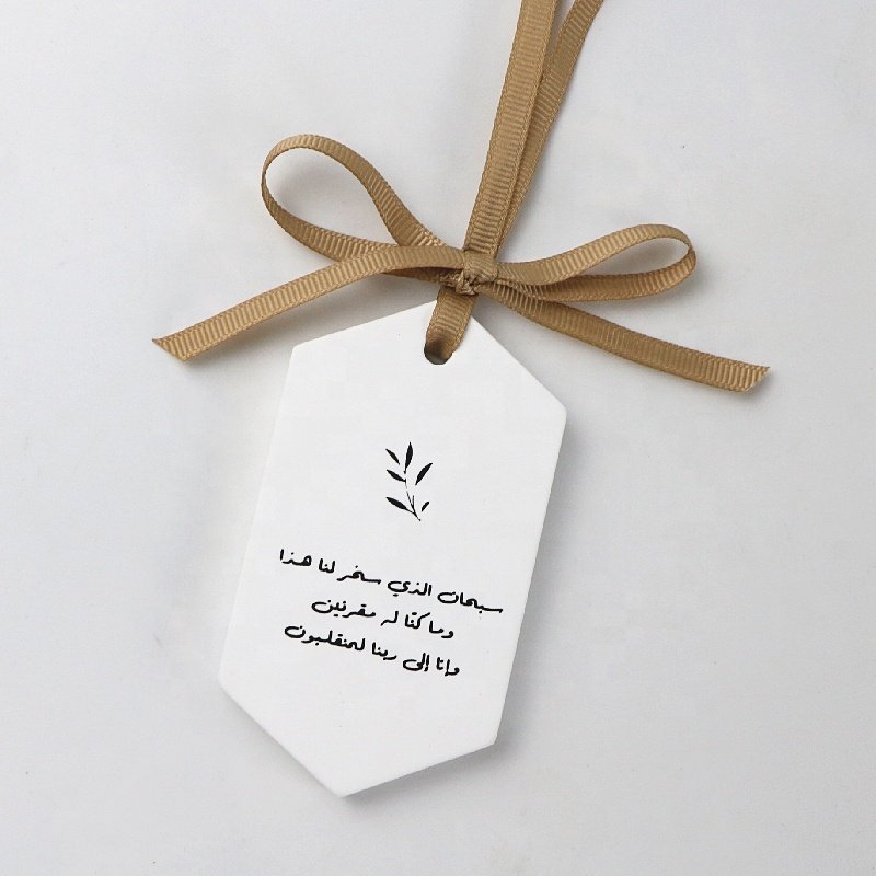 Customized Printed Logo Hanging Car Home Air Freshener Scented Natural Ceramic Gypsum Diffuser Stone Fragrance Oil