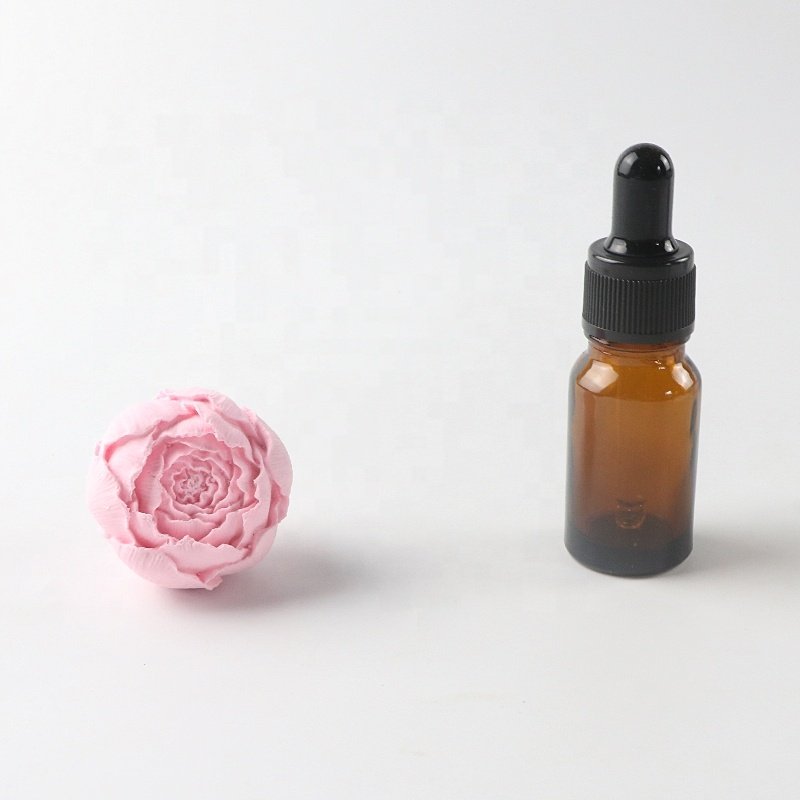 Stocked Pink Peony Car Vent Clip Air Freshener Scented Ceramic Aroma Plaster Porcelain Flower Fragrance Essential Oil Diffuser