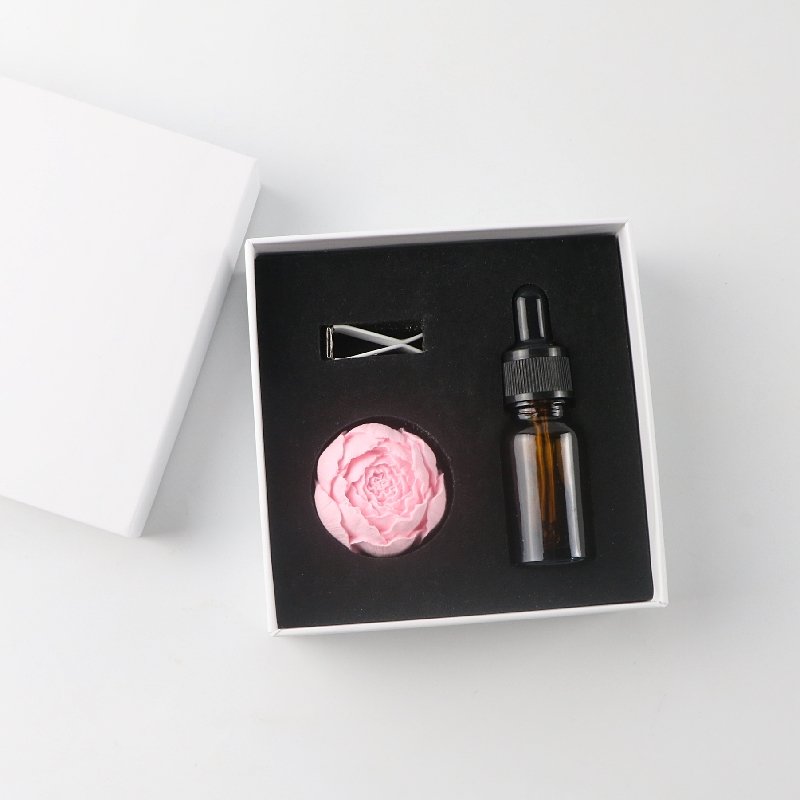 Stocked Pink Peony Car Vent Clip Air Freshener Scented Ceramic Aroma Plaster Porcelain Flower Fragrance Essential Oil Diffuser