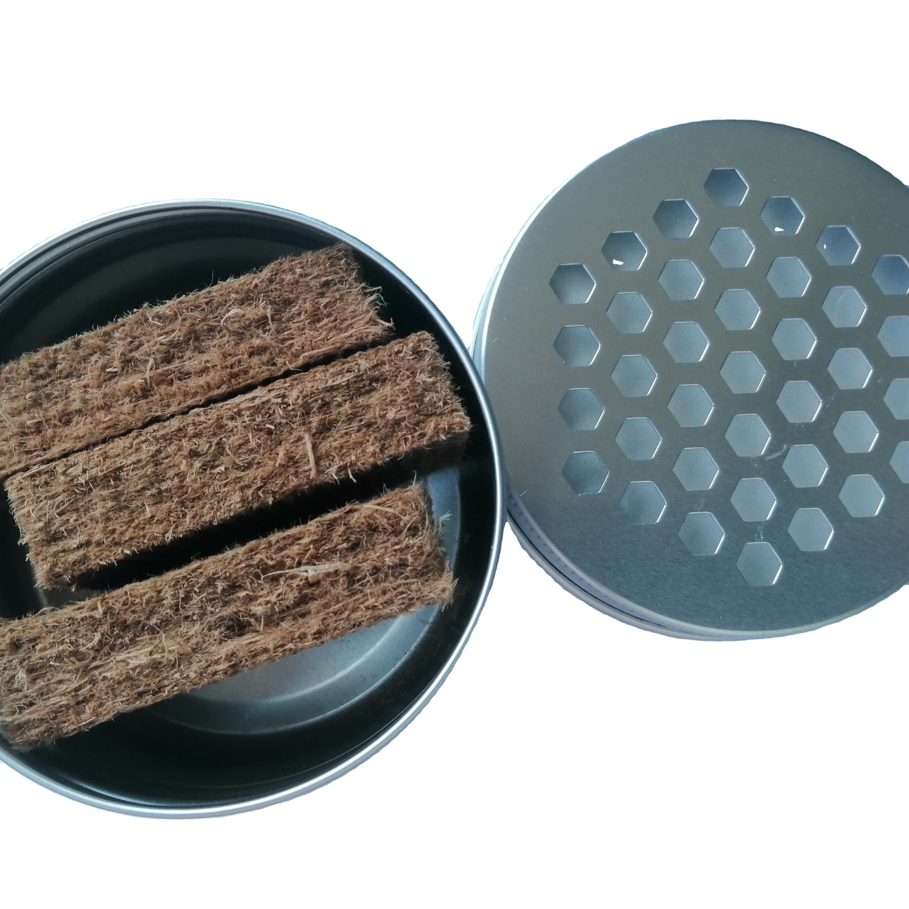 Solid Aluminium Air Freshener Dashboard Perfume Can Wooden Block Special Design Empty Interior Car Fragrance Air Purifier