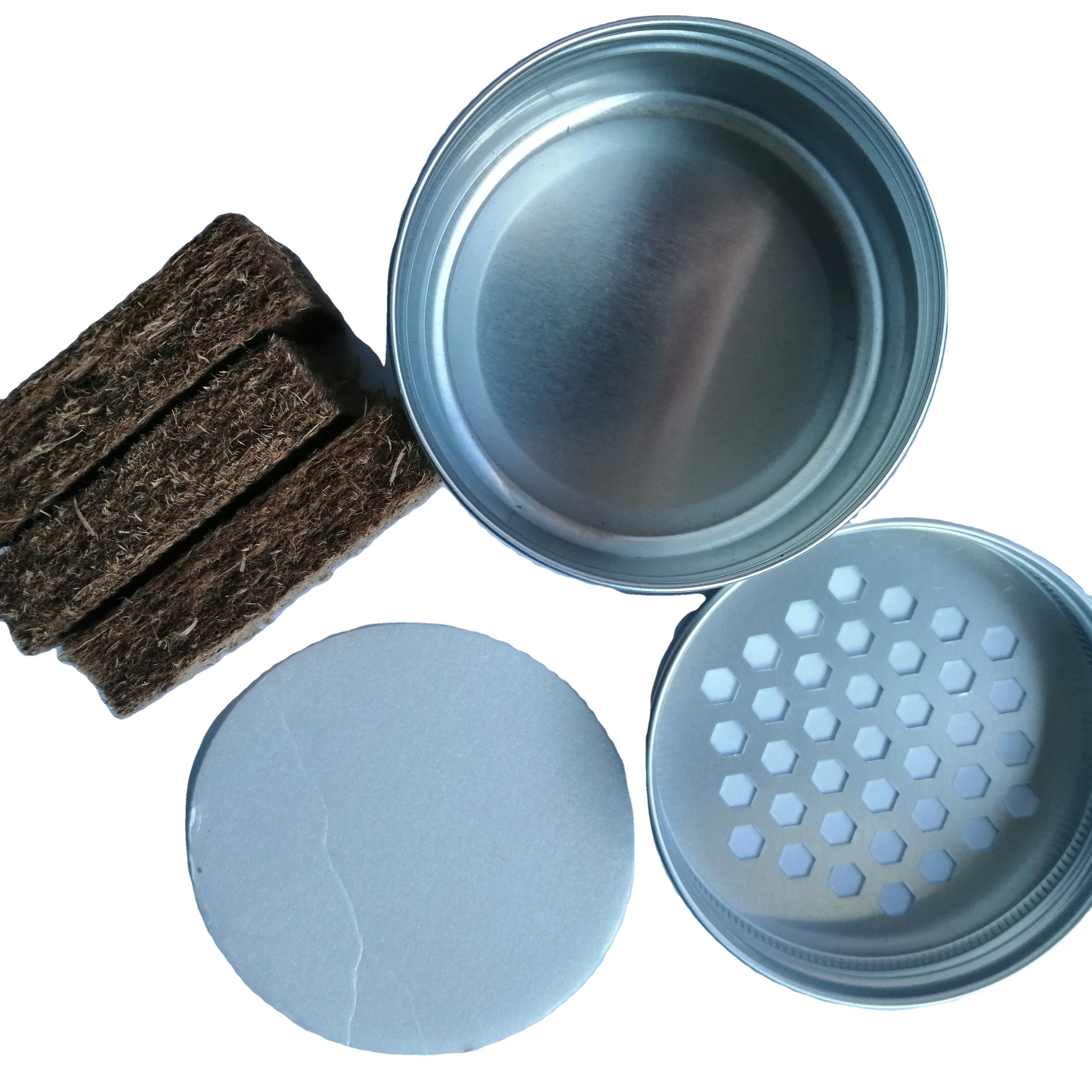 Solid Aluminium Air Freshener Dashboard Perfume Can Wooden Block Special Design Empty Interior Car Fragrance Air Purifier
