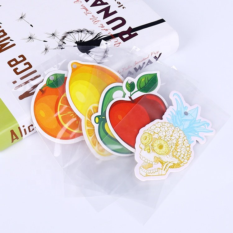 High quality wholesale paper hanging car custom air freshener paper car perfume