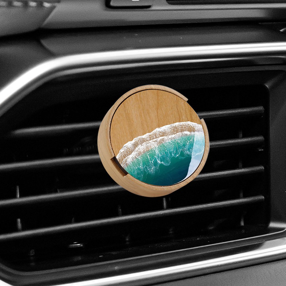 Wholesale Unique Stylish Car Air Freshener Wood Air Perfume Diffuser Can Be Custom Vent Clip Wooden Car Freshener Air