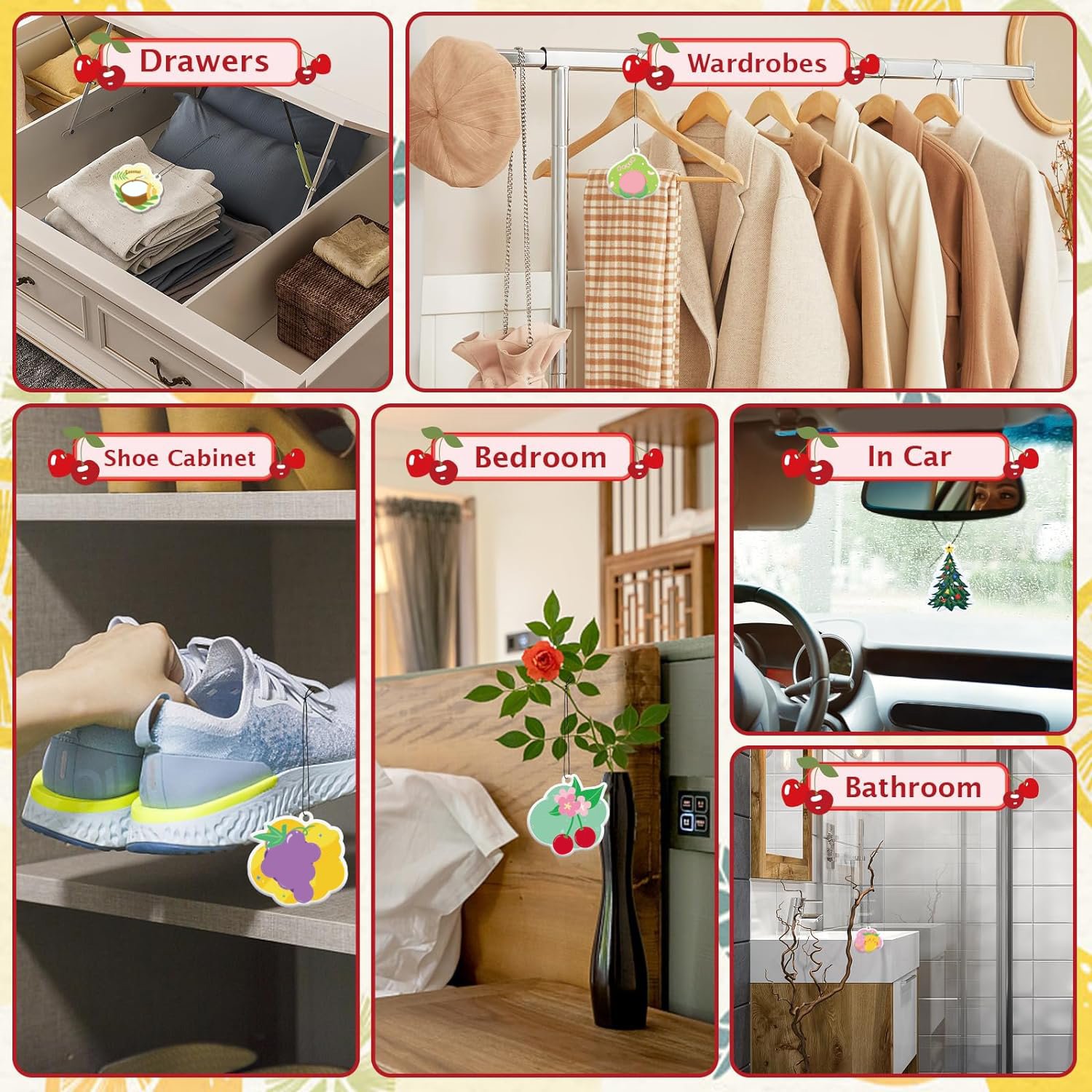 Personalized custom logo deodorant new cards perfume fragrance paper hanging car air freshener