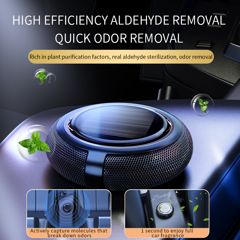 Wholesale Solar-Powered Rotating Car Scent Diffuser Air Freshener Essential Oil car perfume diffuser