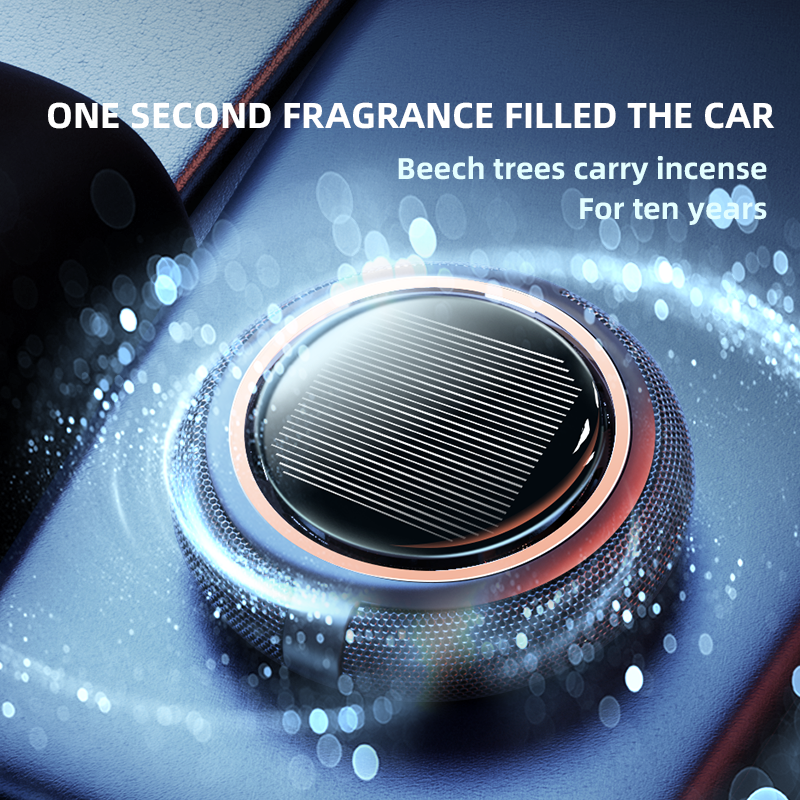 Wholesale Solar-Powered Rotating Car Scent Diffuser Air Freshener Essential Oil car perfume diffuser