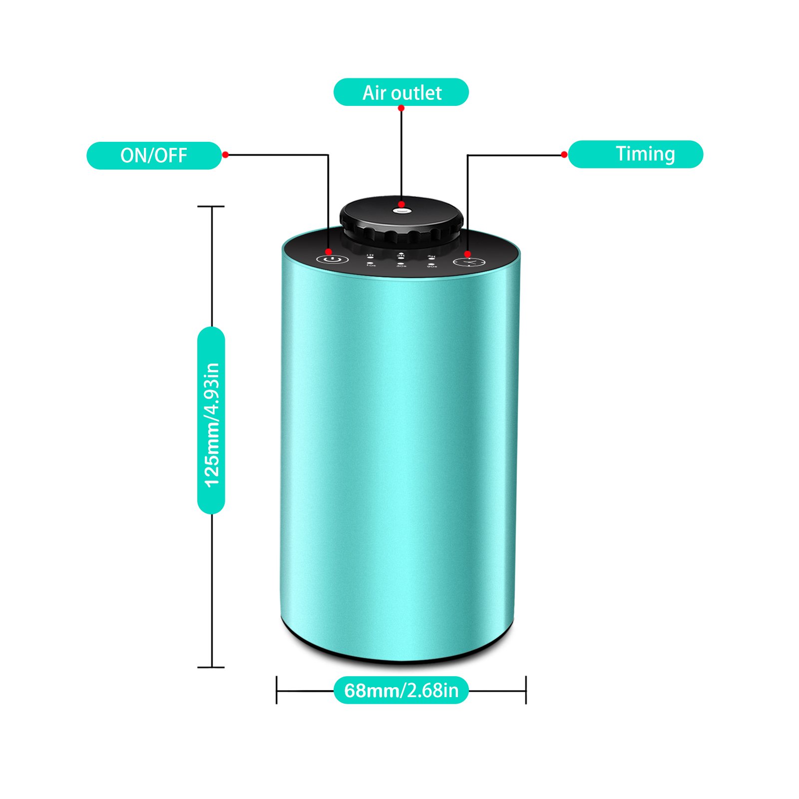 Car Use Portable Small Waterless Nebulizer Essential Oil Diffuser Aroma Diffuser Nebulizer Scent Machine