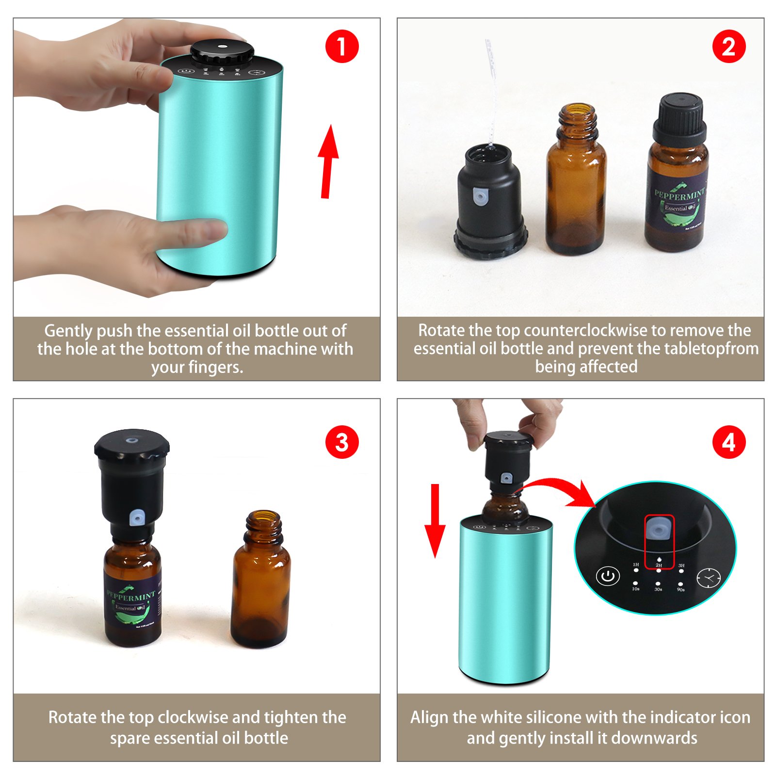 Car Use Portable Small Waterless Nebulizer Essential Oil Diffuser Aroma Diffuser Nebulizer Scent Machine