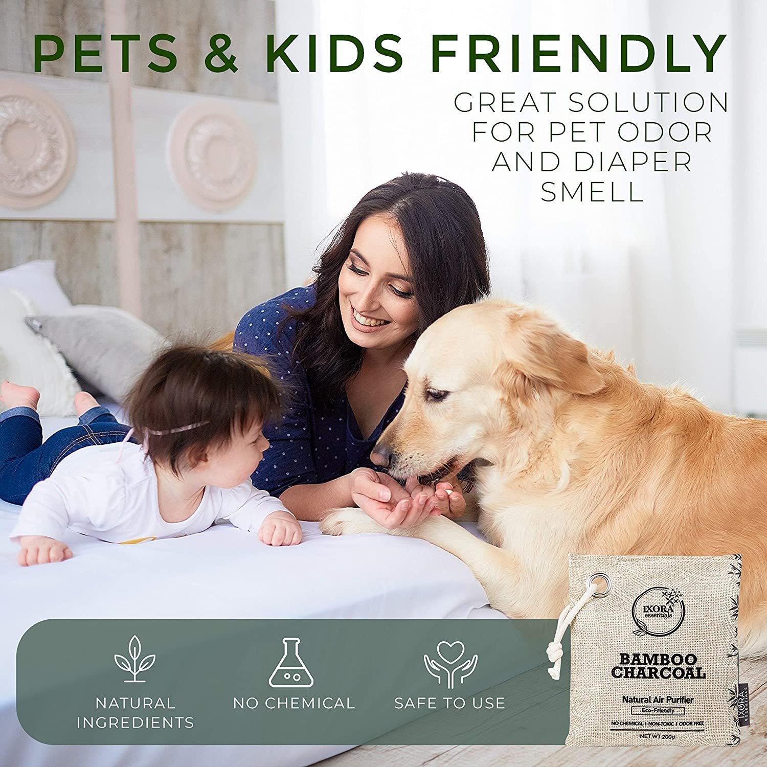 custom 200g car air fresheners Bamboo Charcoal Air Purifying Bag Eco-Friendly Odor Absorber car and Pet Odor Eliminator