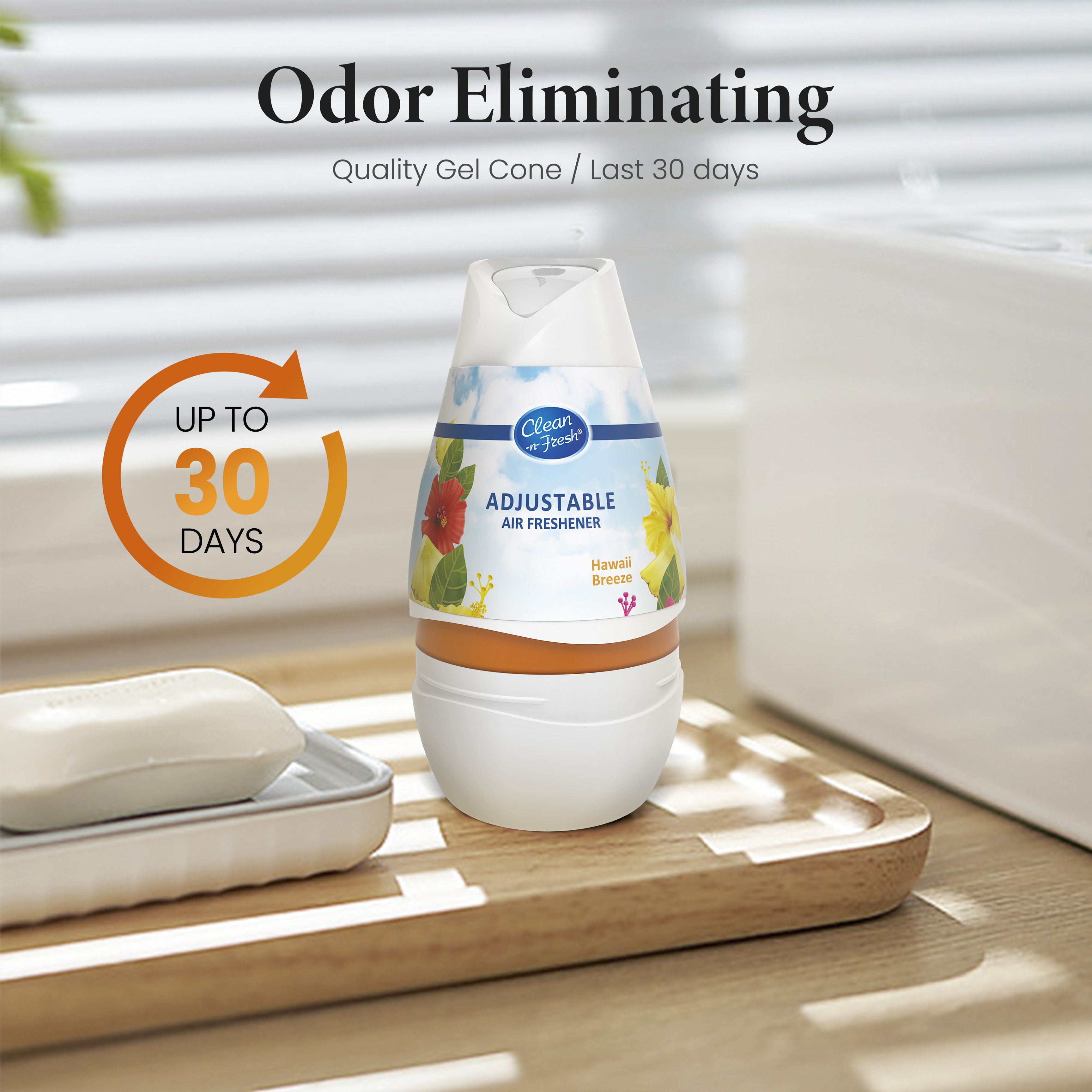 2-in-1 Power Eliminates Odors Releases Fragrance 212g Solid Gel Air Freshener